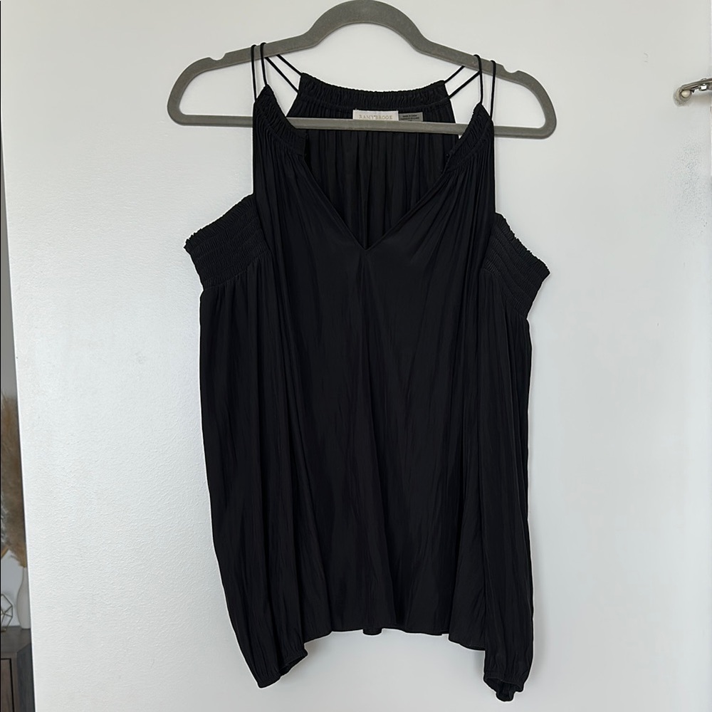 Ramy Brook Black Pleated Sleeveless Camisole